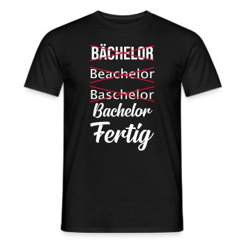 Bachelorabschluss Bachelorparty Bachelor Bachelort - Männer T-Shirt - Schwarz - Vorne - AI Model Male 178 light (178cm)
