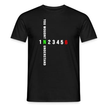 Motorcycle motor-biker 6-speed bike motorcyclist N - Men's T-Shirt - black - Front - AI Model Male 178 light (178cm)