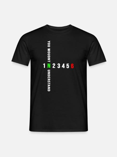 Motorrad motor-biker 6-Gang-Bike Motorradfahrer N - Männer T-Shirt - Schwarz