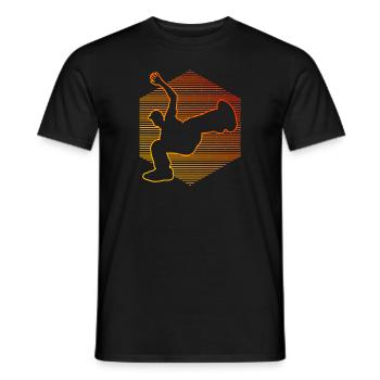 Women's Men's Bboy Hiphop Breakdance Hip Hop - Men's T-Shirt - black - Front - AI Model Male 178 light (178cm)