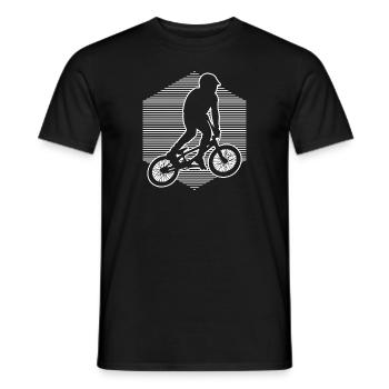bmx vélo vélo bmx vélo hommes bmx jeune - T-shirt homme - noir - Devant - AI Model Male 178 light (178cm)