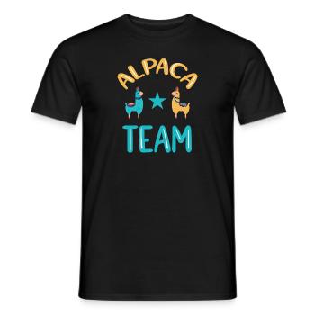 Alpaca Team Lustiges Alpaka - Männer T-Shirt - Schwarz - Vorne - AI Model Male 178 light (178cm)
