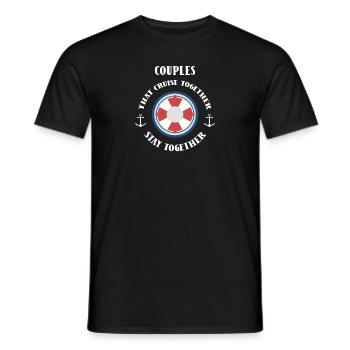 Cruise as a couple cruise ship - Men's T-Shirt - black - Front - AI Model Male 178 light (178cm)