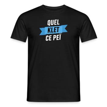 Quel klet ce peï - T-shirt homme - noir - Devant - AI Model Male 178 light (178cm)