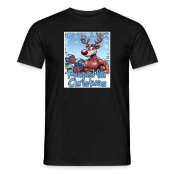 Pumped for Christmas - Männer T-Shirt - Schwarz - Vorne - AI Model Male 178 light (178cm)
