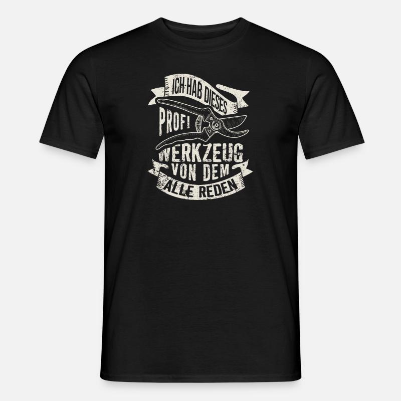 Gartenschere - Männer T-Shirt - Schwarz