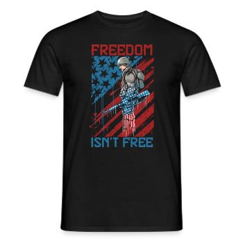 Freedom - American Independence Day - Men's T-Shirt - black - Front - AI Model Male 178 light (178cm)