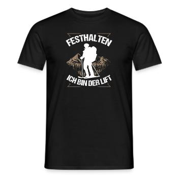 Lustiger Tourengeher Skitour Skitouren Tourenski - Männer T-Shirt - Schwarz - Vorne - AI Model Male 178 light (178cm)