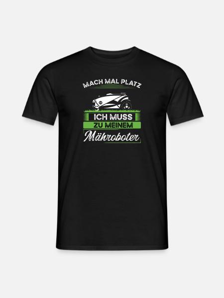 Rasenroboter & Mähroboter Spruch für Gärtner - Männer T-Shirt - Schwarz