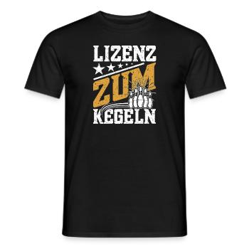 Kegler Meister Spruch Pudelkönig Bowling & Kegeln - Männer T-Shirt - Schwarz - Vorne - AI Model Male 178 light (178cm)