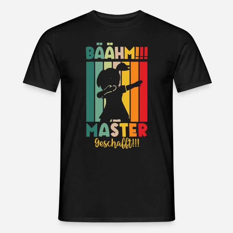 Master Masterabsolvent Masterabschluss Geschenk - Männer T-Shirt - Schwarz