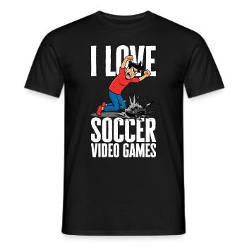 J’aime les jeux vidéo de football - Sarcastic - T-shirt homme - noir - Devant - AI Model Male 178 light (178cm)
