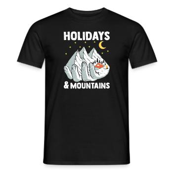 Urlaub Und Berge Natur Camping Liebhaber Stolz - Männer T-Shirt - Schwarz - Vorne - AI Model Male 178 light (178cm)