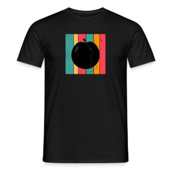 Apricot Fruit Lover Retro Veggie Diet Gift idea - Men's T-Shirt - black - Front - AI Model Male 178 light (178cm)