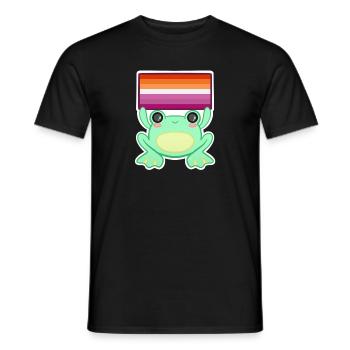 Froggy Lesbian - Men's T-Shirt - black - Front - AI Model Male 178 light (178cm)