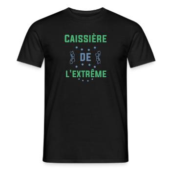 Cadeau femme Caissière de l'extrême - T-shirt homme - noir - Devant - AI Model Male 178 light (178cm)