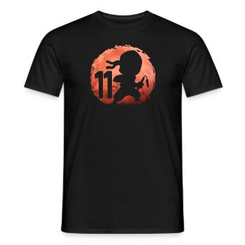 Petit Ninja 11ème Anniversaire Garçon 11 ans - T-shirt homme - noir - Devant - AI Model Male 178 light (178cm)