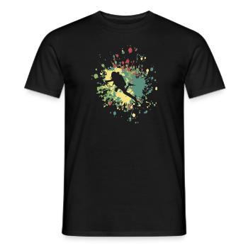 Éclaboussure de couleur De plongeur - T-shirt homme - noir - Devant - AI Model Male 178 light (178cm)