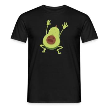 Screaming Avocado - Men's T-Shirt - black - Front - AI Model Male 178 light (178cm)