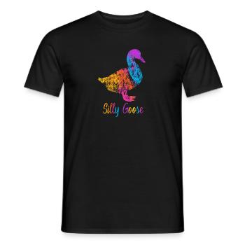 Silly Goose On The Loose Funny Goose Meme - Männer T-Shirt - Schwarz - Vorne - AI Model Male 178 light (178cm)