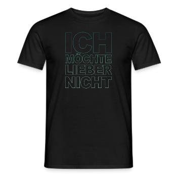Bartleby der Schreiber - Ich möchte lieber nicht - Männer T-Shirt - Schwarz - Vorne - AI Model Male 178 light (178cm)