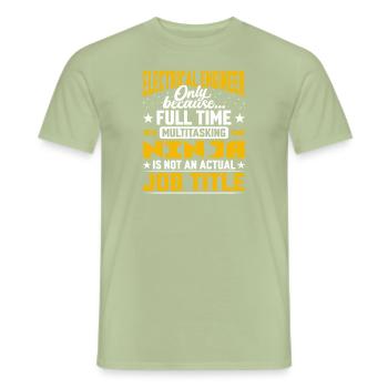 Electrical Engineer Job Title Electrical Technicia - Men's T-Shirt - sage - Front - AI Model Male 178 light (178cm)