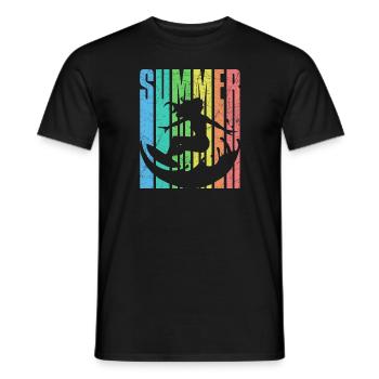 Surfergirl d’été millésime 2023 - T-shirt homme - noir - Devant - AI Model Male 178 light (178cm)