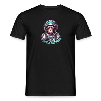 Space Monkey - Men's T-Shirt - black - Front - AI Model Male 178 light (178cm)