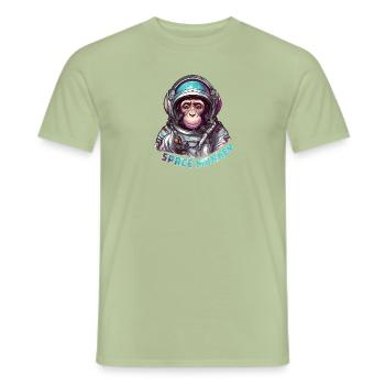 Space Monkey - Men's T-Shirt - sage - Front - AI Model Male 178 light (178cm)