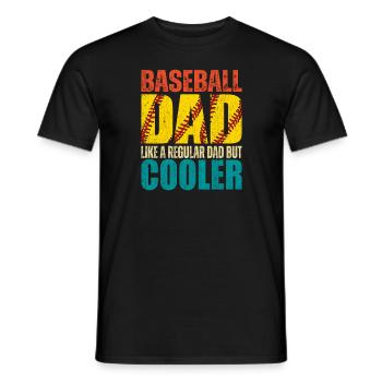 Baseball-Vater wie ein normaler Vater, aber cooler - Männer T-Shirt - Schwarz - Vorne - AI Model Male 178 light (178cm)