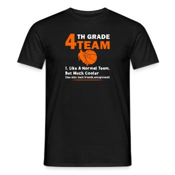 Teamlehrer der 4. Klasse wie ein normales Team, aber viel - Männer T-Shirt - Schwarz - Vorne - AI Model Male 178 light (178cm)