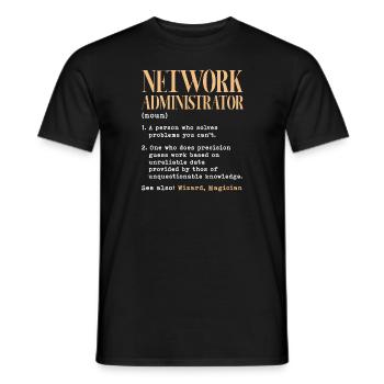 Network administrator Definition - Männer T-Shirt - Schwarz - Vorne - AI Model Male 178 light (178cm)