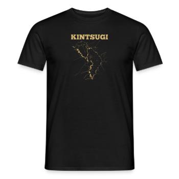Kintsugi Kintsukuroi Imperfect Japanese Art Wabi S - Männer T-Shirt - Schwarz - Vorne - AI Model Male 178 light (178cm)