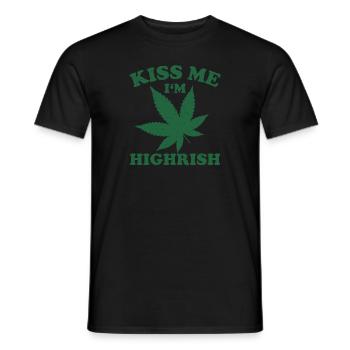 Küss Mich Im Highrish Weed Marihuana 420 St Patricks - Männer T-Shirt - Schwarz - Vorne - AI Model Male 178 light (178cm)
