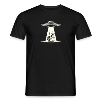 Außerirdische Kuh-Entführung - Männer T-Shirt - Schwarz - Vorne - AI Model Male 178 light (178cm)