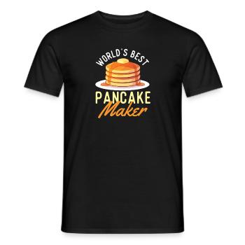 World's Best Pancake Maker - Pancake Lover - Men's T-Shirt - black - Front - AI Model Male 178 light (178cm)