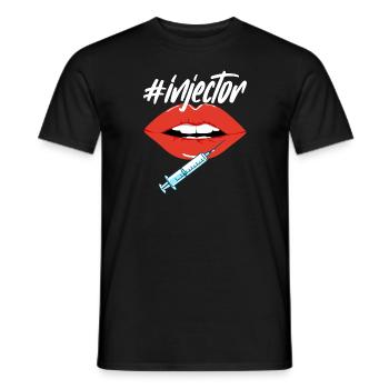 injector Design for a patient of plastic surgery - Men's T-Shirt - black - Front - AI Model Male 178 light (178cm)