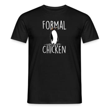 Formal Chicken - Penguin Lover Bird Watcher - Men's T-Shirt - black - Front - AI Model Male 178 light (178cm)