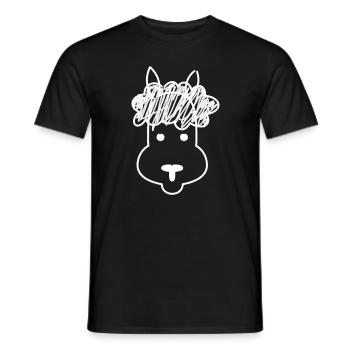 Lama skizziert - Männer T-Shirt - Schwarz - Vorne - AI Model Male 178 light (178cm)