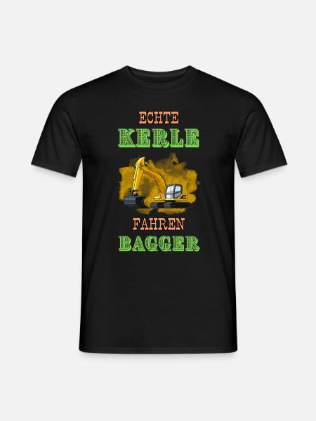 Bagger - Männer T-Shirt - Schwarz