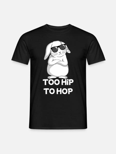Hase Ostern Häschen Kinder Osterhase Kaninchen - Männer T-Shirt - Schwarz