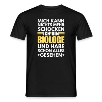 Biologiste non choquable - T-shirt homme - noir - Devant - AI Model Male 178 light (178cm)