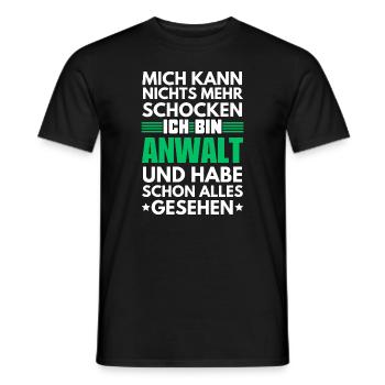 Non-shockable lawyer - Men's T-Shirt - black - Front - AI Model Male 178 light (178cm)