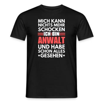 Unshockable lawyer - Men's T-Shirt - black - Front - AI Model Male 178 light (178cm)