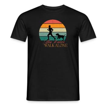 You´ll never walk alone - schwarz - Männer T-Shirt - Schwarz - Vorne - AI Model Male 178 light (178cm)