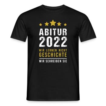 Abitur 2022 Geschichte schreiben Abi Corona - Männer T-Shirt - Schwarz - Vorne - AI Model Male 178 light (178cm)