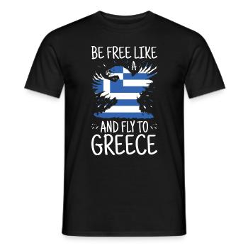 Griechenland Flagge Hellas Athen Griechische Fahne - Männer T-Shirt - Schwarz - Vorne - AI Model Male 178 light (178cm)