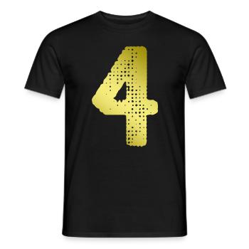 Maillot 4 numéros - T-shirt homme - noir - Devant - AI Model Male 178 light (178cm)