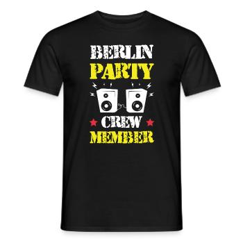 Berlin Party Crew - Männer T-Shirt - Schwarz - Vorne - AI Model Male 178 light (178cm)