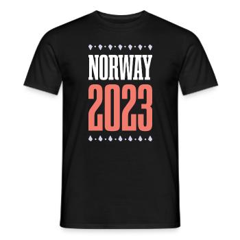 Norway 2023 - Männer T-Shirt - Schwarz - Vorne - AI Model Male 178 light (178cm)